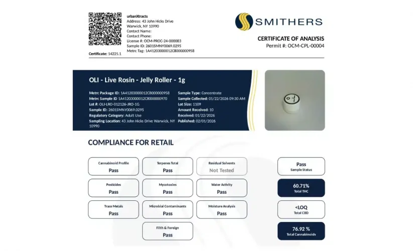 OLI - Live Rosin - Jelly Roller - 1g-1